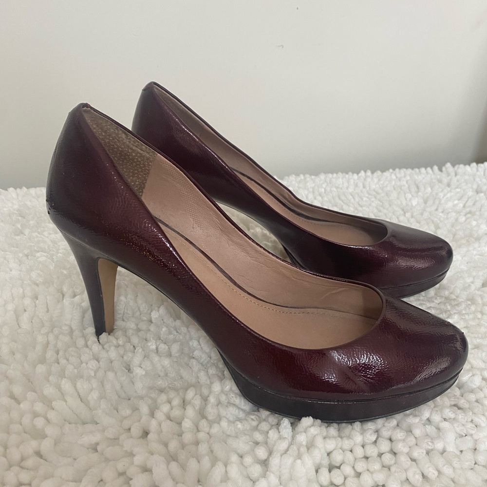 Vince Camuto Maroon Platform Heels, 10